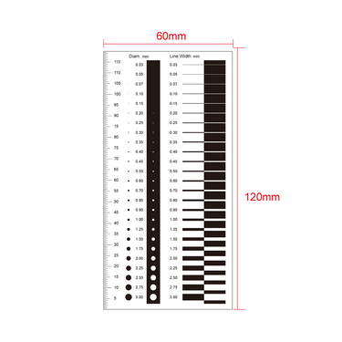 120mm/240 Div Comparison Test Gauge, SKU RT02420403, three quarter front view