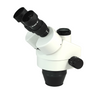 7-45X Zoom Stereo Microscope Head, Trinocular, Field of View 20mm Working Distance 100mm, SKU SZ05031141, three quarter front view