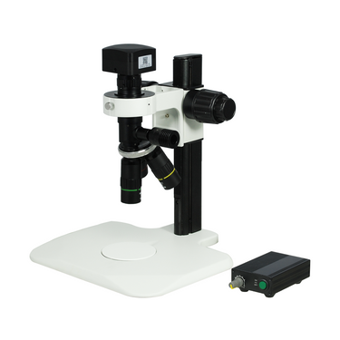 5.0 Megapixels 5-20X CMOS LED Light Track Stand Nosepiece Video Microscope, SKU MZ02371133, three quarter front view