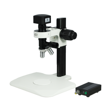 5.0 Megapixels 5-20X CMOS LED Light Track Stand Nosepiece Video Microscope, SKU MZ02371123, three quarter front view