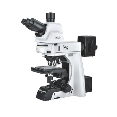50-1000X Halogen Transmitted/Reflection Light XY Stage Travel Distance 102x102mm Trinocular Transmitted/Reflected Metallurgical Microscope, SKU Nexcope-NM930TRF-Trinocular, three quarter front view