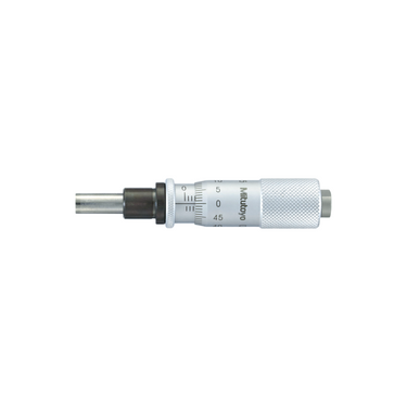 0-0.60″ Mechanical Micrometer Head Graduation 0.001″ 0.6" Flat Zero-Adjustable Mechanical Micrometer Head (with Spindle Lock, Thimble Diameter: Dia. 15mm), SKU Mitutoyo-149-185-10, three quarter front view