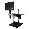 0.35X-2.25X Industrial Inspection Video Zoom Microscope, Boom Stand + LCD Display Digital Camera 10 in. Monitor, SKU MZ02010143, three quarter front view