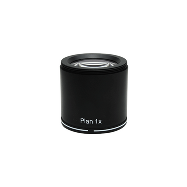 1X Infinity-Corrected Plan Achromatic Microscope Objective Lens Working Distance 78mm, Screw Thread:M58x1.25mm, SKU PZ04014431, three quarter front view