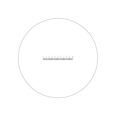 10mm/100 Div Single Line Reticle ( Dia. 27mm), SKU RT20101194, three quarter front view