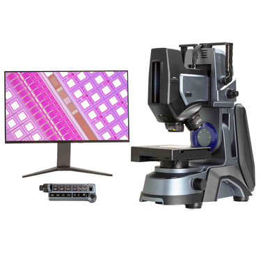 12 Megapixels 20-7500X LED Coaxial Reflection Light Real-time Depth Fusion, Fast Focus Stacking, High-Qualityity XY Stage Travel Distance 100x100mm 3D Super-Depth Digital Microscope, SKU DM05030101, three quarter front view