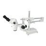 6.5X-45X Super Widefield Zoom Stereo Microscope, Binocular, Double Arm Boom Stand with Arbor, SKU SZ02020562, three quarter front view