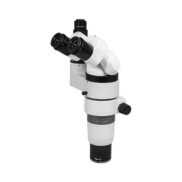 8-50X 8-50X 0-180° True-Trinocular Parallel Zoom Microscope Body, SKU PZ02311132, three quarter front view