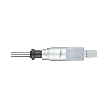 0-1″ Mechanical Micrometer Head Graduation 0.001″ 1" Flat with Clamp Nut Mechanical Micrometer Head (Thimble Diameter: Dia. 18mm, Reverse Reading), SKU Mitutoyo-150-832, three quarter front view