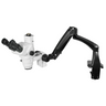6.5X-45X Super Widefield Zoom Stereo Microscope, Trinocular, Pneumatic Flexible Arm Table Clamp, SKU SZ02020771, three quarter front view