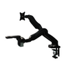 Microscope and Monitor Dual Arm, Clamp Stand, 39mm Focus Rack, SKU ST02071621, three quarter front view