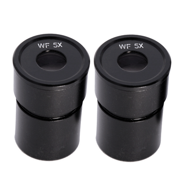 WF 5X Widefield Microscope Eyepieces, High Eyepoint, 30.5mm, FOV 20mm (Pair), SKU FS12013111, three quarter front view