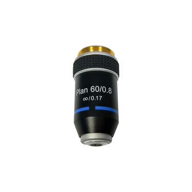Objective Working Distance 0.3mm 60X Infinity Plan Achromatic Objective, SKU BM04043631, three quarter front view