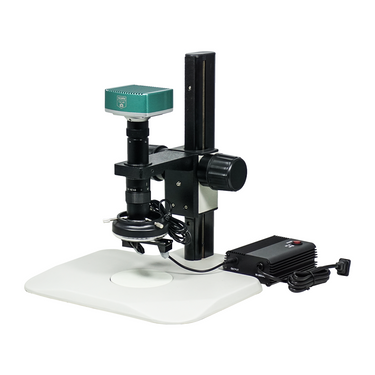 0.35-2.25X 2.0 Megapixels CMOS LED Light Track Stand 3D Video Zoom Microscope, SKU MZ02010114, three quarter front view