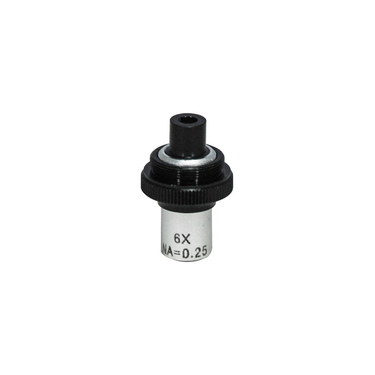 Objective Working Distance 13.5mm 6X Achromatic Objective, SKU PM42012133, three quarter front view