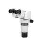 8-80X Binocular Parallel Zoom Stereo Microscope Head, Adjustable Eyetube Angle 0-35 Degrees with Focusable Eyepieces, SKU PZ04011322, three quarter front view