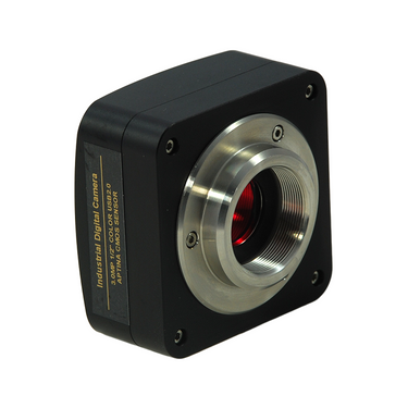 3MP USB 2.0 CMOS Color Digital Microscope Camera + 2K Video Capture 43fps + Measurement, Calibration Function for Windows XP/Vista/7/8/10/11, Mac OSX, Linux 2.6 and Above, SKU DC29111241, three quarter front view