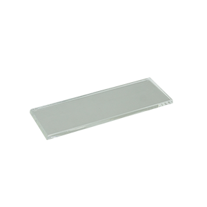 10pc Plane Slide Microscope Slide Glass Slides with 4 Polished Transparent Edges(3mm 10pc), SKU SL39103103, three quarter front view
