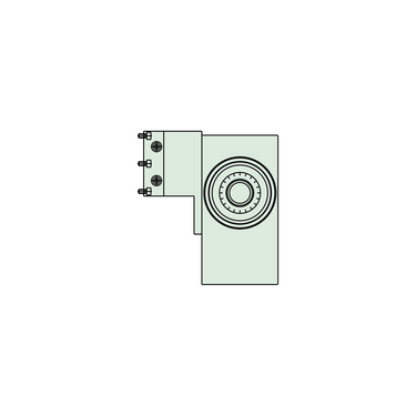 Focus Distance 50mm Focusing Unit A/VMU, SKU Mitutoyo-378-705, three quarter front view