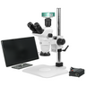 2.0 Megapixels 6.7-45X CMOS LED Light Post Stand Trinocular Zoom Stereo Microscope, SKU SZ02060233, three quarter front view