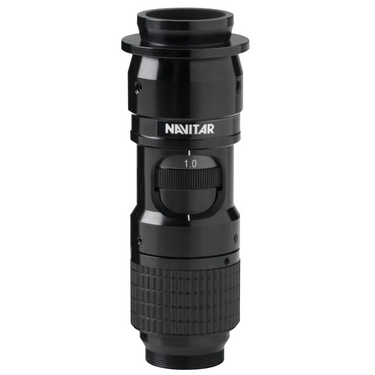 0.7-4.5X Zoom Ratio 1:6.4 Objective Working Distance 92mm Navitar 6.5X Zoom, 12 mm FF, SKU Navitar-1-60135, three quarter front view