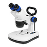 10X/30X Widefield Stereo Microscope, Bioncular, LED Top and Bottom Light, with Handle, SKU FS12150222, three quarter front view