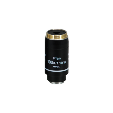 Objective Working Distance 0.20mm 100X Infinity Plan Achromatic Objective (Water), SKU Nexcope-NE620-Objective-100-W-A, three quarter front view