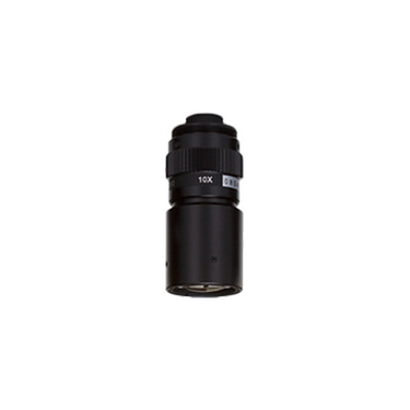 Objective Working Distance 51mm 10X Objective, SKU Mitutoyo-375-039, three quarter front view