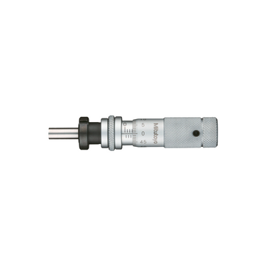 0-0.50″ Mechanical Micrometer Head Graduation 0.001″ 0.5" Flat with Clamp Nut Zero-Adjustable Mechanical Micrometer Head (with Spindle Lock, Thimble Diameter: Dia. 13mm), SKU Mitutoyo-148-502, three quarter front view
