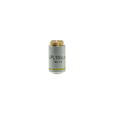 Objective Working Distance 6.54mm 10X Achromatic Objective, SKU BM09033311, three quarter front view