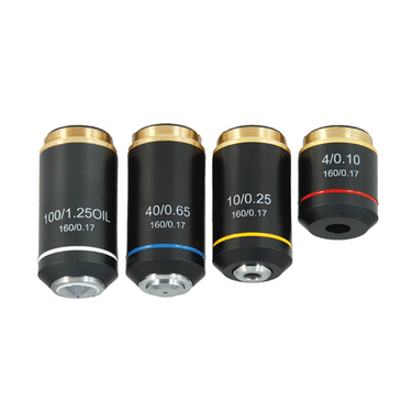Achromatic Objective Set, SKU BM05063011, three quarter front view