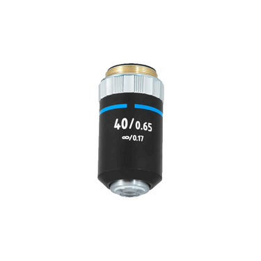 40X Infinity-Corrected Semi-Plan Achromatic Microscope Objective Lens Working Distance 0.43mm, SKU BM13023521, three quarter front view
