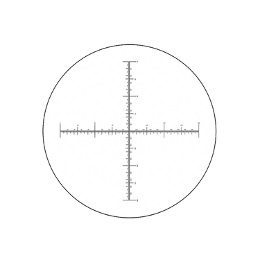 20mm/200 Div Crosshair Scale Reticle ( Dia. 25mm), SKU RT20104171, three quarter front view