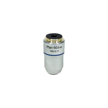 Objective Working Distance 0.49mm 60X Plan Achromatic Objective, SKU BM02513631, three quarter front view