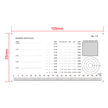 100mm/200 Div Comparison Test Gauge, SKU RT02420603, three quarter front view