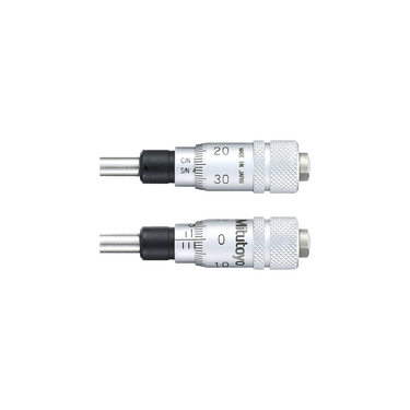 0-0.25″ Mechanical Micrometer Head Graduation 0.001″ 0.25" Flat Mechanical Micrometer Head (Reverse Reading), SKU Mitutoyo-148-210, three quarter front view