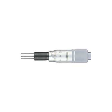 0-0.60″ Mechanical Micrometer Head Graduation 0.001″ 0.6" Flat Zero-Adjustable Mechanical Micrometer Head (Thimble Diameter: Dia. 15mm, Reverse Reading), SKU Mitutoyo-149-831, three quarter front view