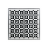 Manufacturing Precision ±10μm Aluminum Checkerboard Calibration Target compatible with Aprilgrid (320x320mm 6x6), SKU CT20090303, three quarter front view