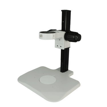 Microscope Track Stand, 76mm Fine Focus Rack, SKU ST02041102, three quarter front view