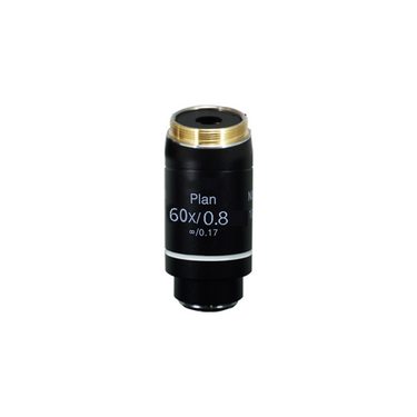 Objective Working Distance 0.3mm 60X Infinity Plan Achromatic Objective, SKU Nexcope-NE620-Objective-60-A, three quarter front view