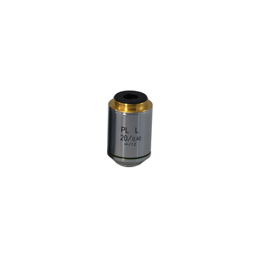 20X Infinity-Corrected Long Working Distance Plan Achromatic Microscope Objective Lens Working Distance 8.0mm, SKU BM14053431, three quarter front view