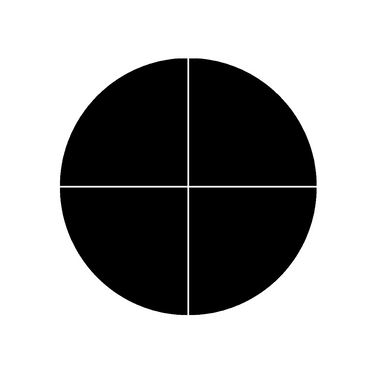 Negative Cross Line Reticle ( Dia. 25mm), SKU RT20102162, three quarter front view