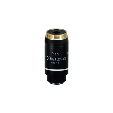 Objective Working Distance 0.20mm 100X Infinity Plan Achromatic Objective (Oil), SKU Nexcope-NE620-Objective-100-Oil-A, three quarter front view