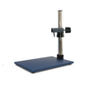 Microscope Post Stand with 3 Hole Pin Mount Adapter, Extra Heavy Duty Base, SKU ST02051102, three quarter front view
