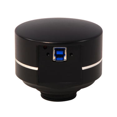 6.3MP USB 3.0 CMOS Color Digital Microscope Camera + 2K Video Capture 30fps + Measurement, Calibration Function for Windows XP/7/8/10/11, SKU DC31111132, three quarter front view
