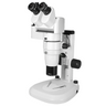 8-50X Track Stand LED Dual Illuminated Light Trinocular Parallel Zoom Stereo Microscope, SKU PZ04010335, three quarter front view
