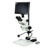 2.0 Megapixels 8-50X CMOS LED Light Post Stand Trinocular Zoom Stereo Microscope, SKU SZ02030253, three quarter front view