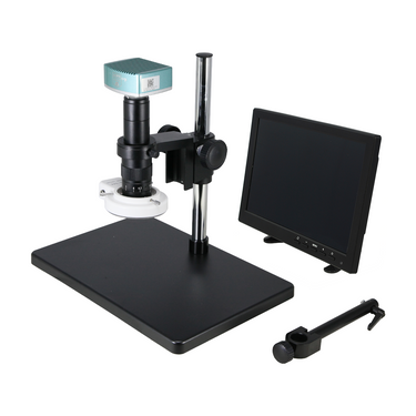 0.35-2.25X 2.0 Megapixels CMOS LED Reflection Light Video Zoom Microscope, SKU MZ02030125, three quarter front view