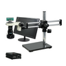 1-6X 2.0 Megapixels CMOS ESD Safe UV FREE LED Light Dual Arm Stand Video Zoom Microscope, SKU MZ02110507, three quarter front view
