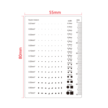 70mm/140 Div Comparison Test Gauge, SKU RT02420406, three quarter front view